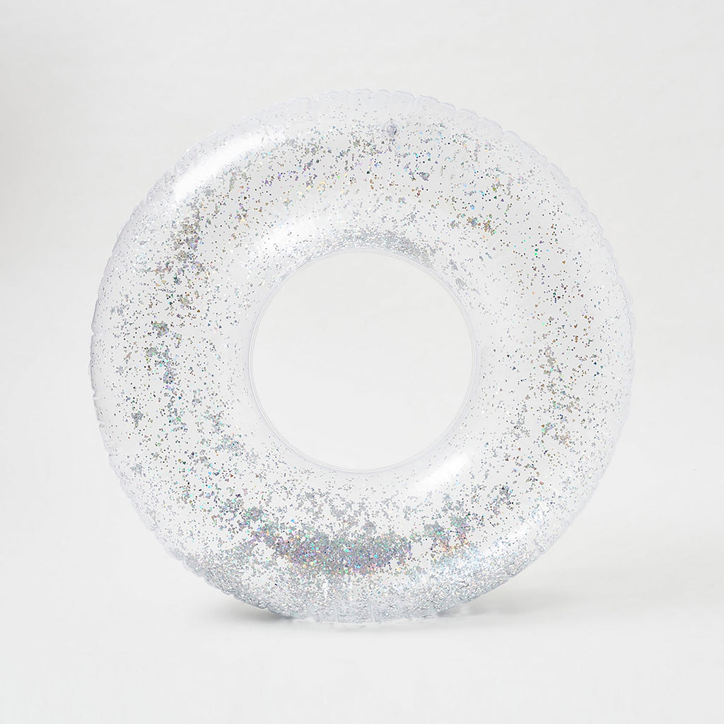 Bouée Glitter Adulte - Transparent Paillettes