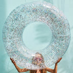 Bouée Glitter Adulte - Transparent Paillettes