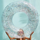 Bouée Glitter Adulte - Transparent Paillettes