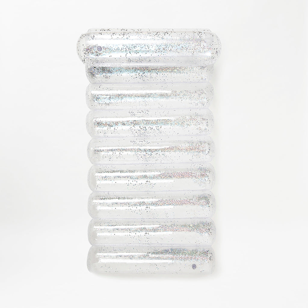 Matelas Flottant Lilo Adulte - Transparent Paillettes