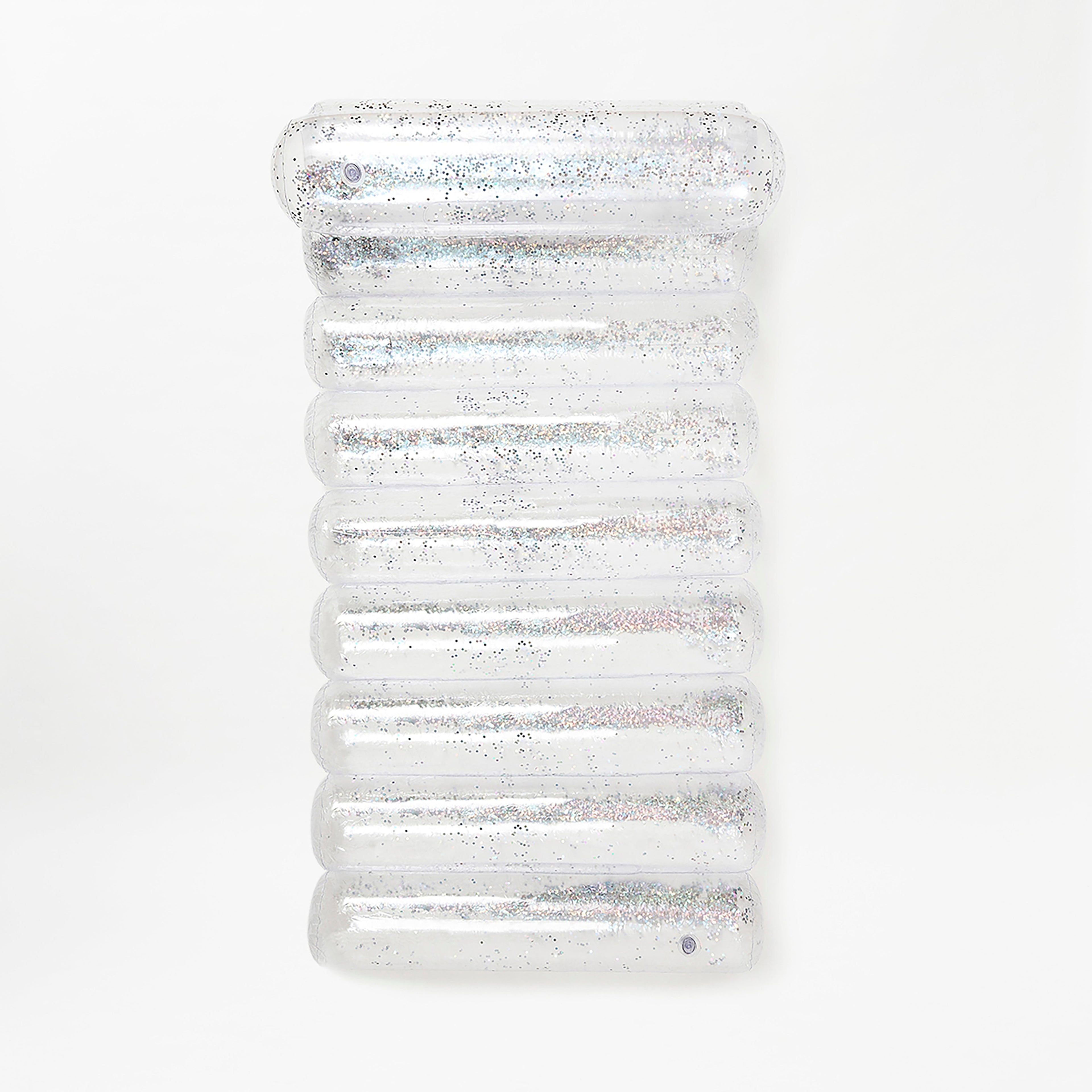 Matelas Flottant Lilo Adulte - Transparent Paillettes