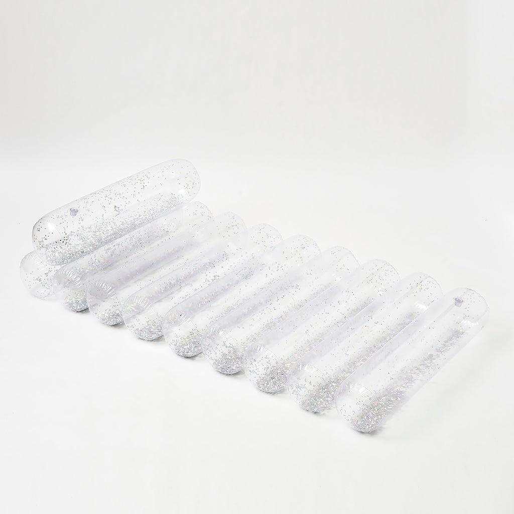 Matelas Flottant Lilo Adulte - Transparent Paillettes