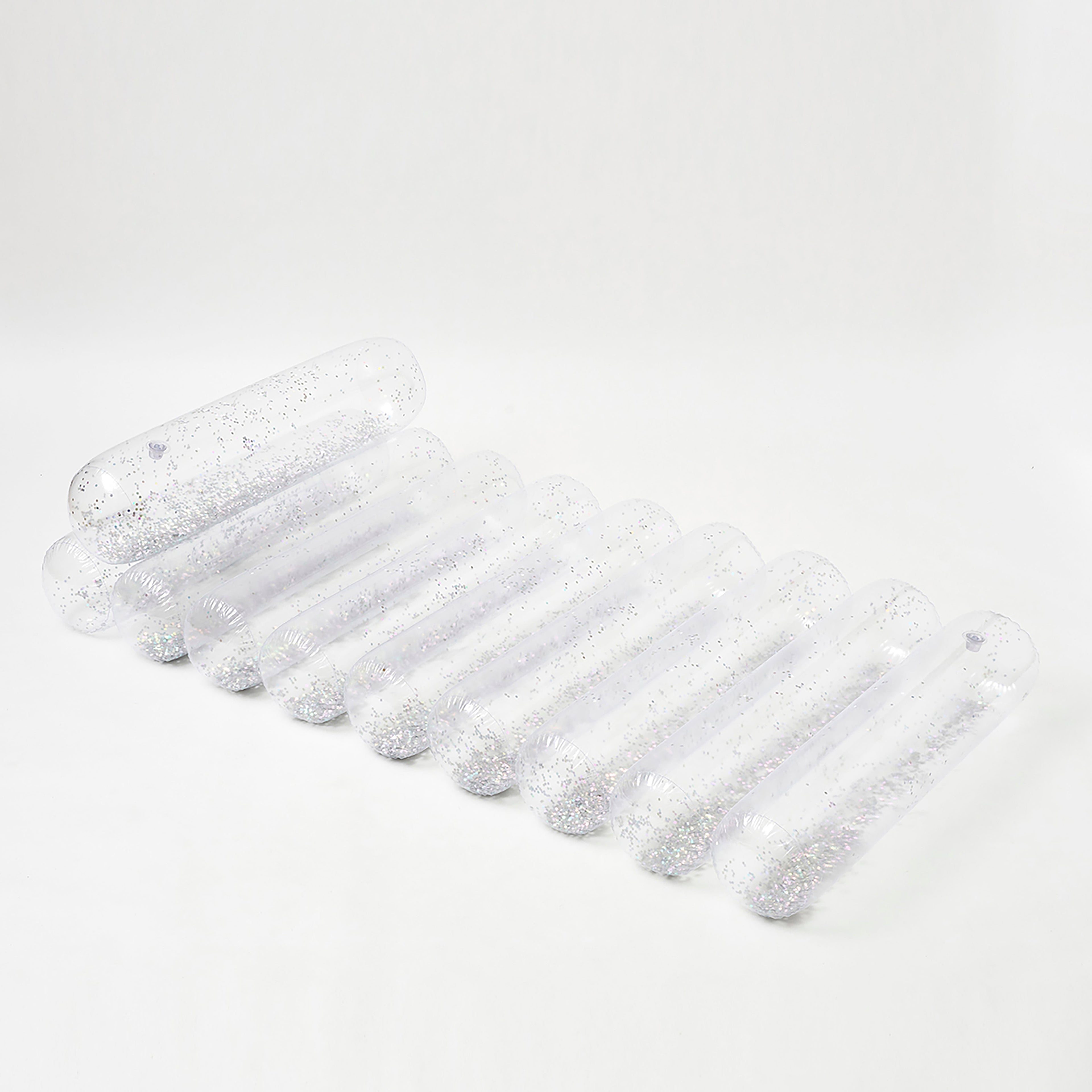 Matelas Flottant Lilo Adulte - Transparent Paillettes