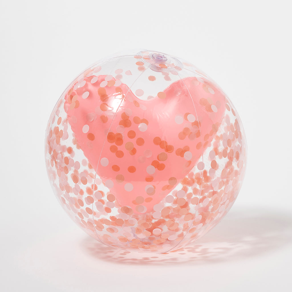 Ballon de Plage Gonflable 3D en Forme de Cœur