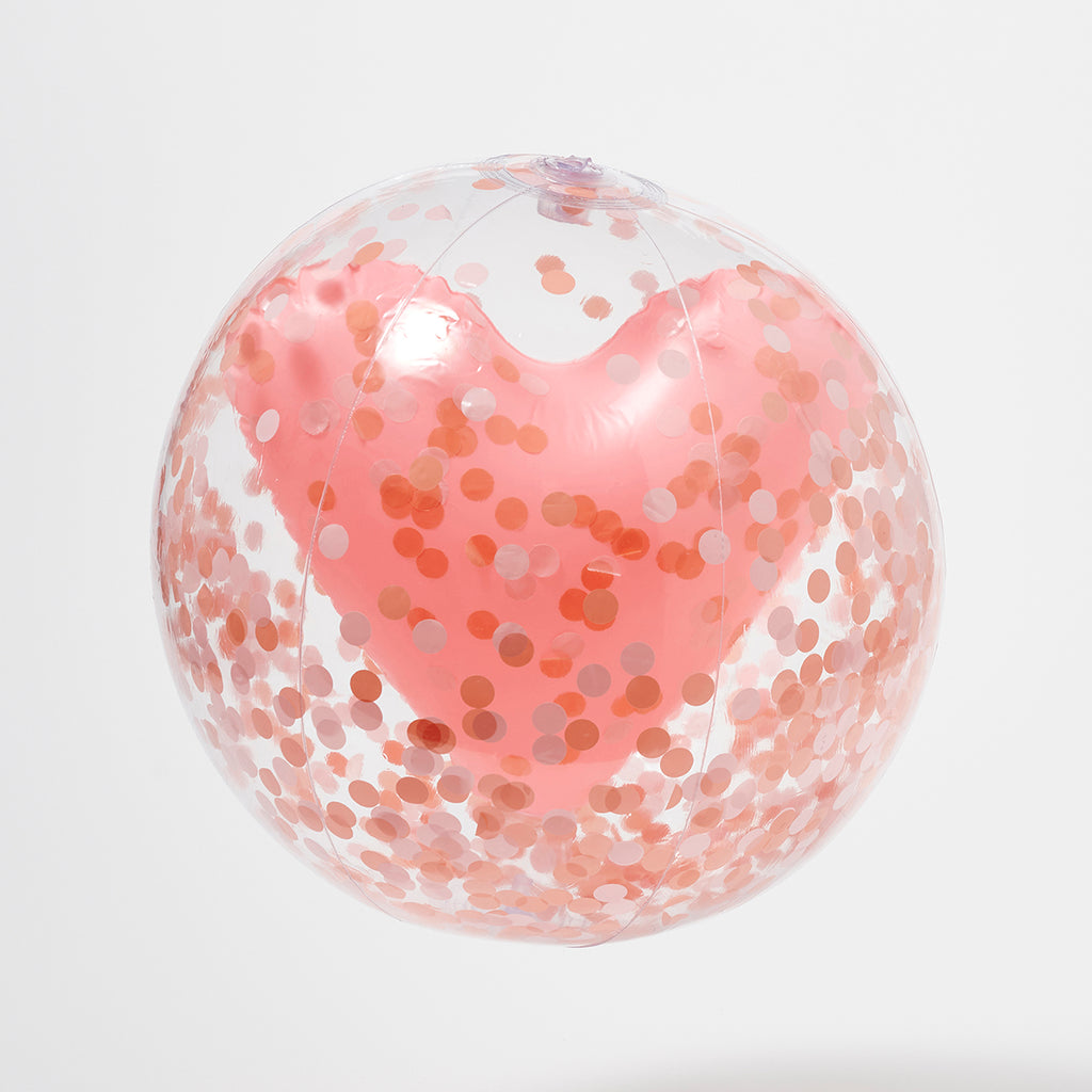 Ballon de Plage Gonflable 3D en Forme de Cœur