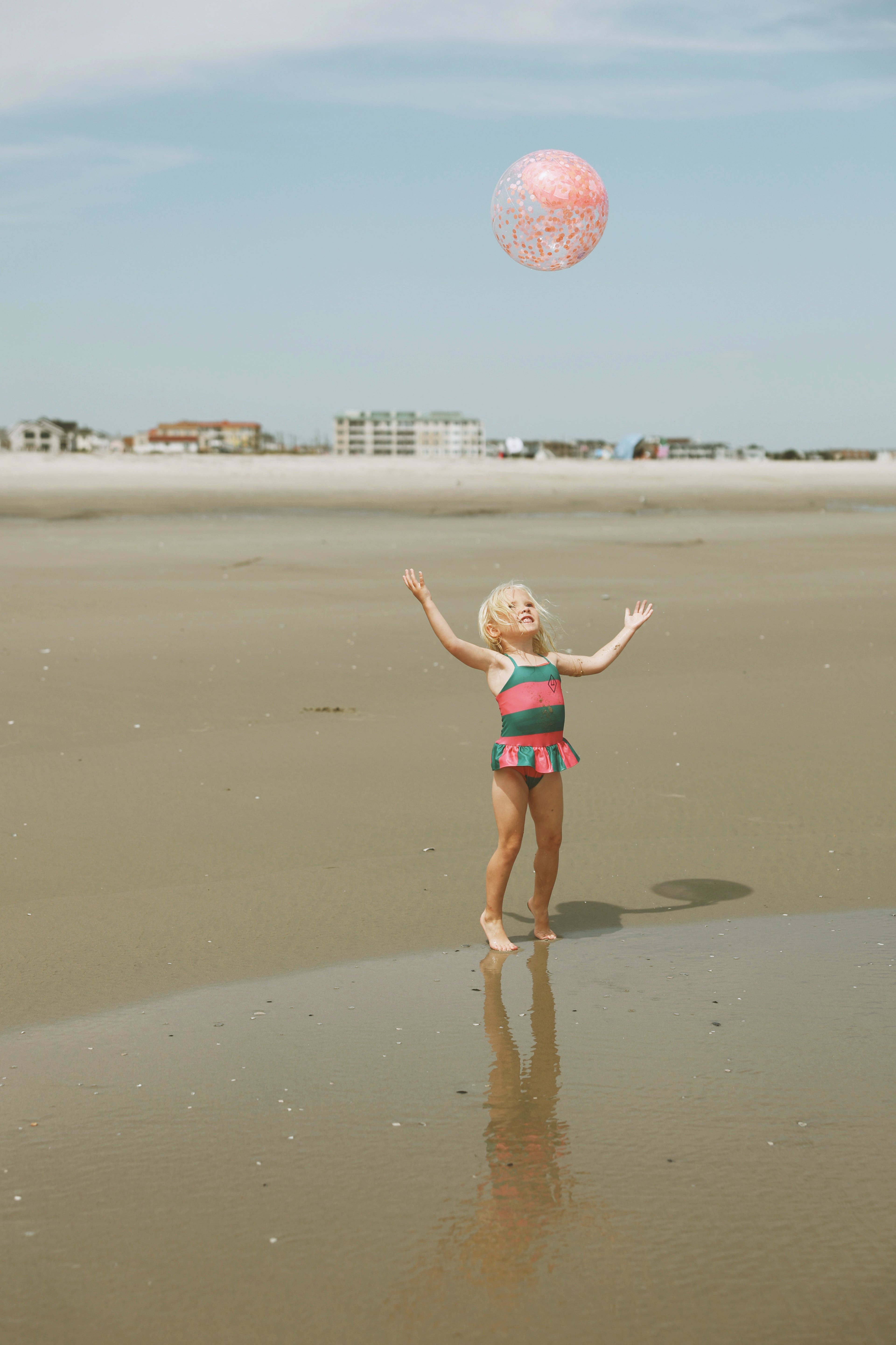 Ballon de Plage Gonflable 3D en Forme de Cœur