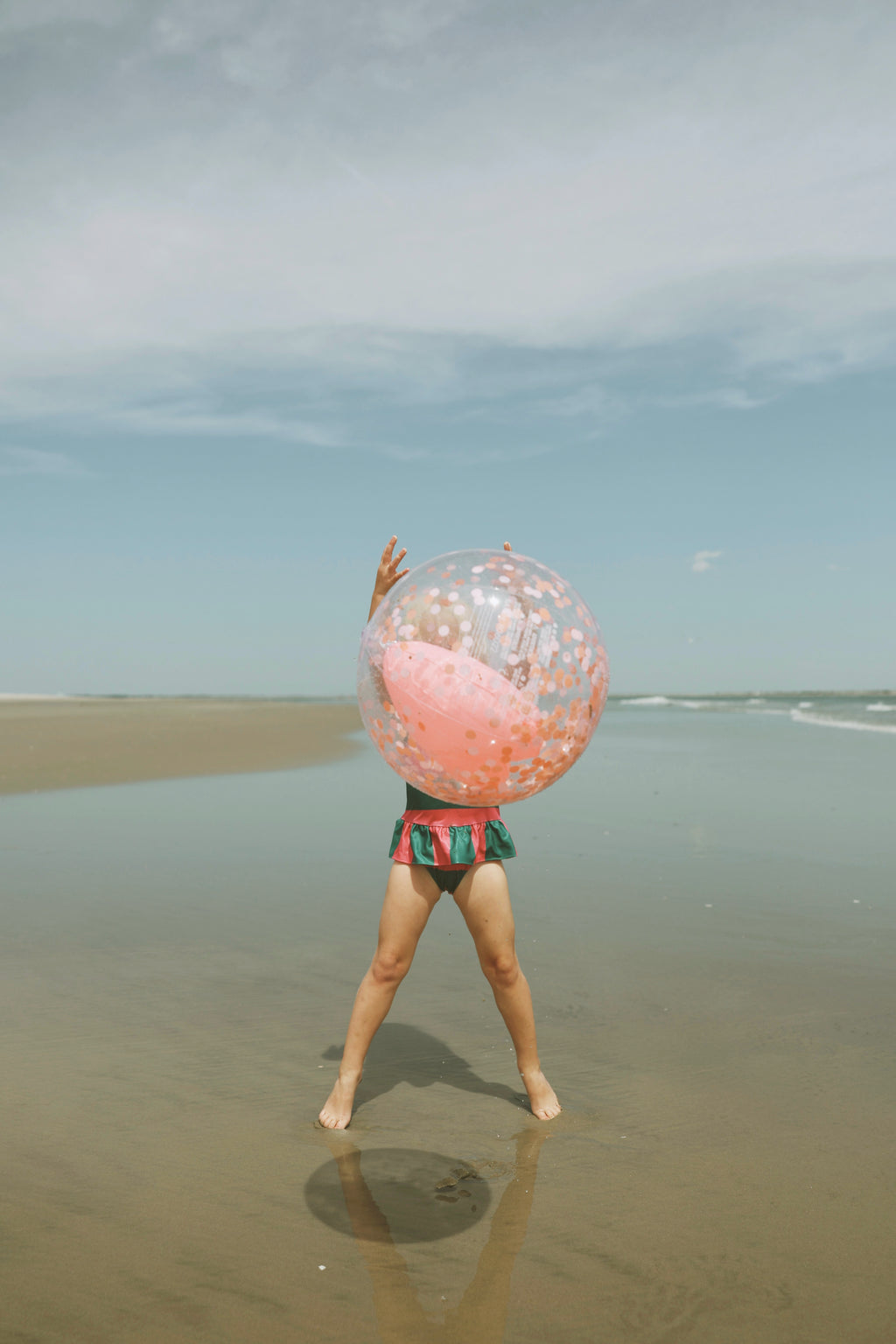 Ballon de Plage Gonflable 3D en Forme de Cœur