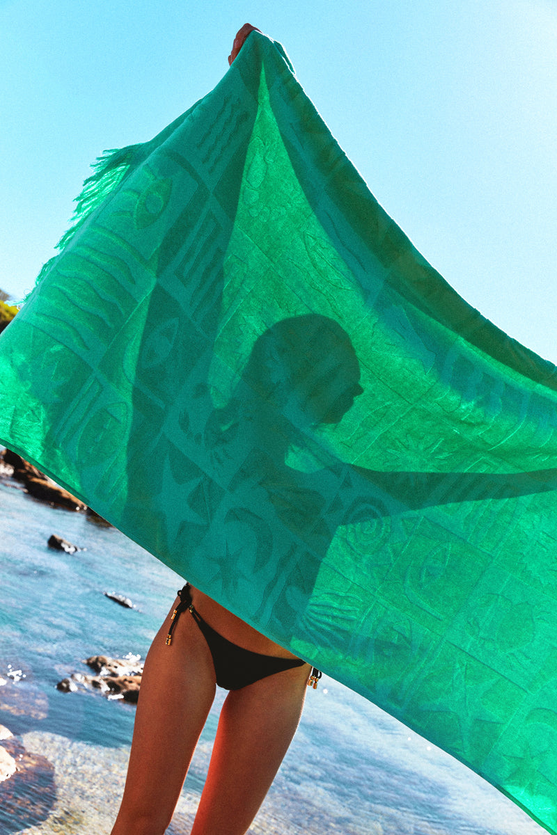 Serviette De Plage Esmeralda - Vert