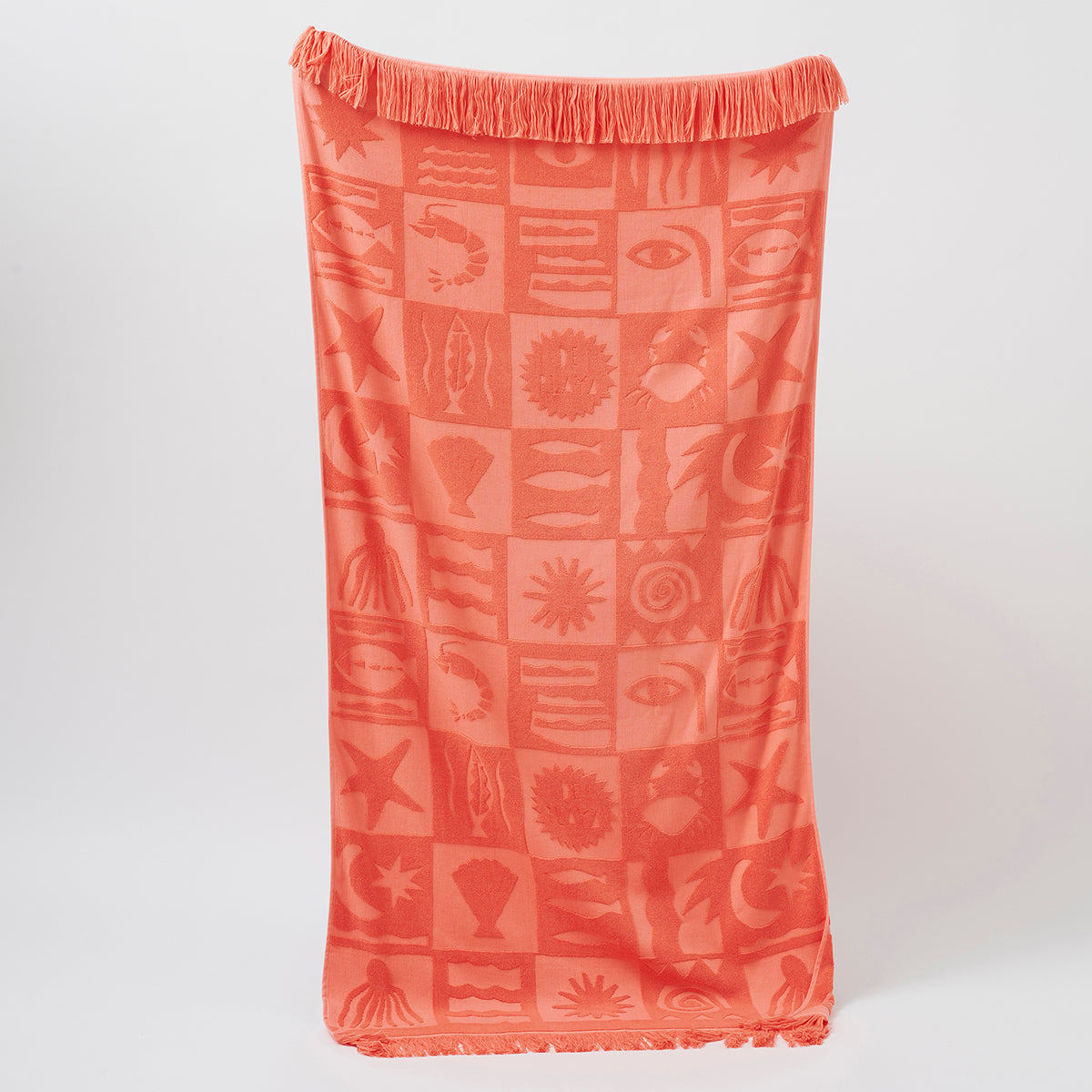Serviette De Plage Coral - Terracotta