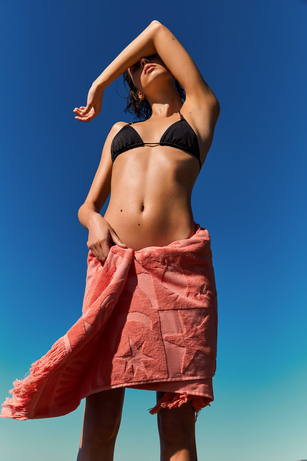 Serviette De Plage Coral - Terracotta