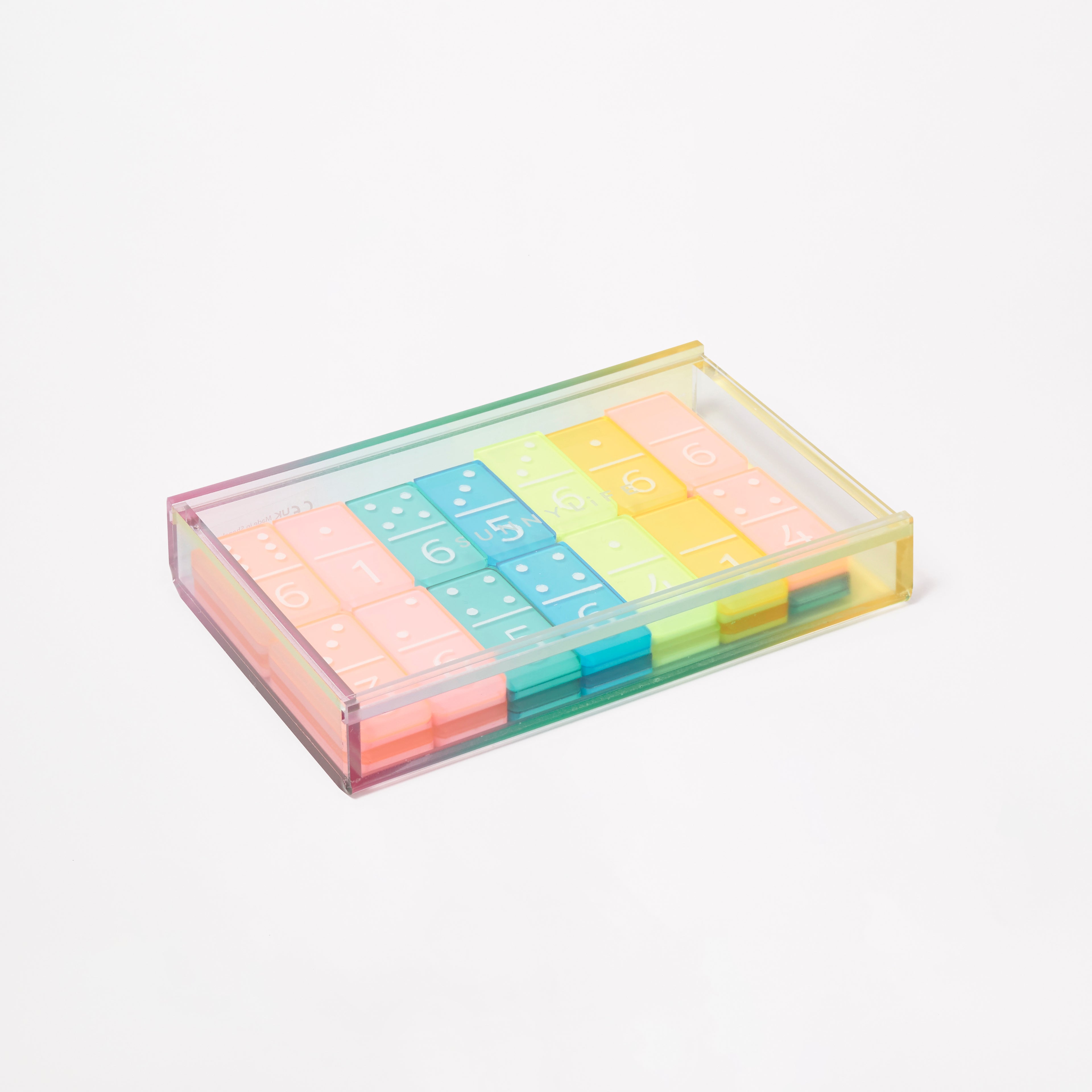 Jeu Domino Crystal Lucite - Multicolore