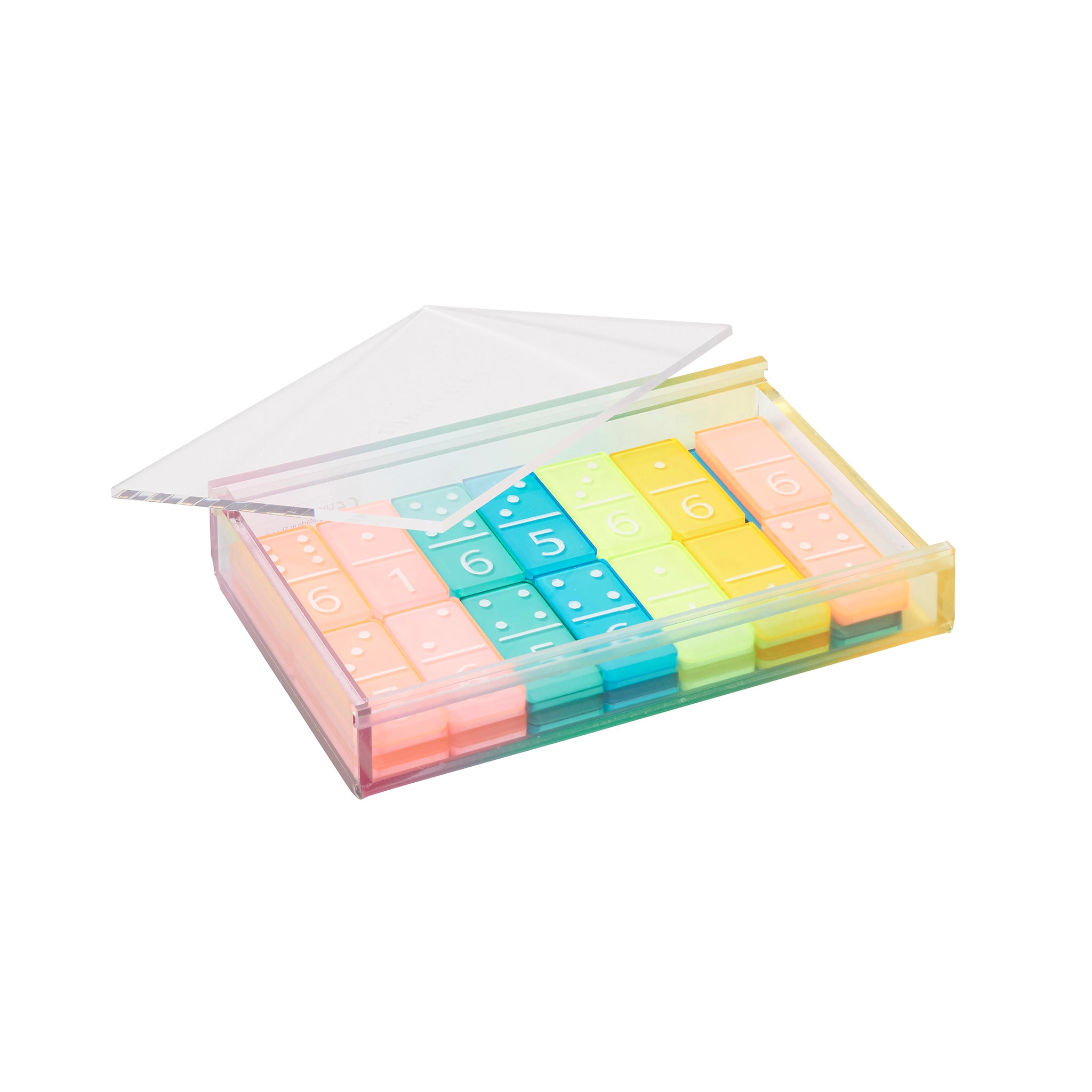 Jeu Domino Crystal Lucite - Multicolore