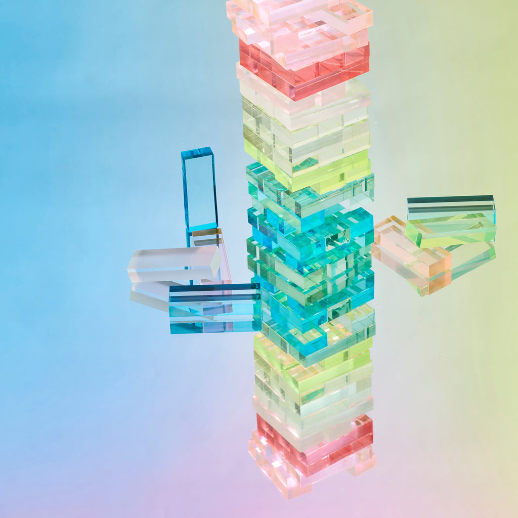 Juego Mini Jumbling Tower Crystal Lucite - Multicolor