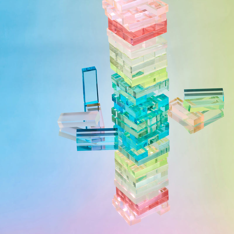 Jeu Mini Jumbling Tower Crystal Lucite - Multicolore