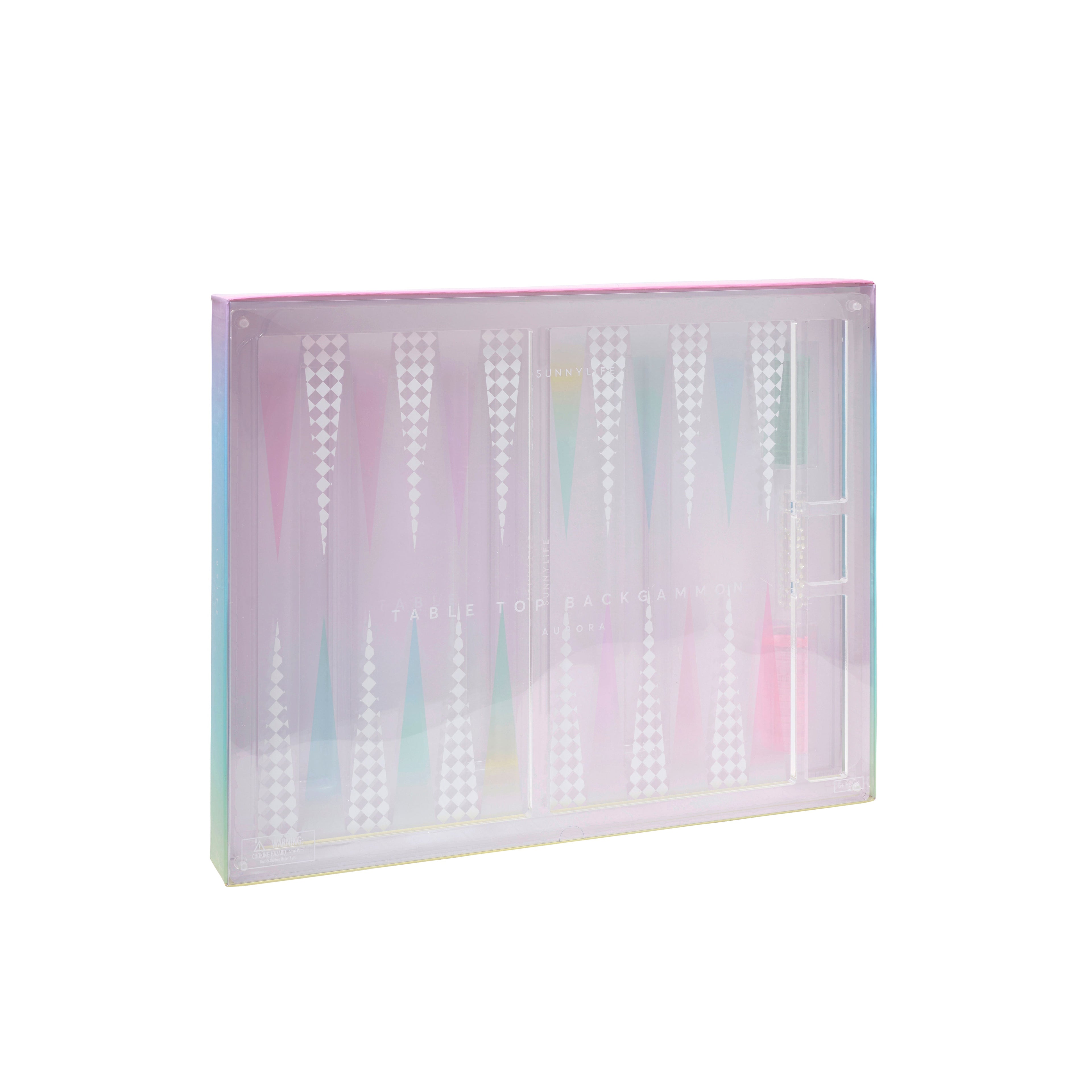 Plateau Jeu Backgammon Crytal Lucite - Multicolore