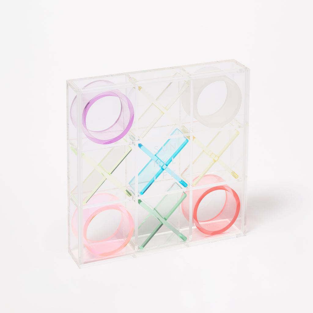 Jeu Tic Tac Crystal Lucite - Multicolore