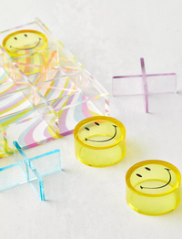 Tic-Tac-Toe en Lucite con Smiley