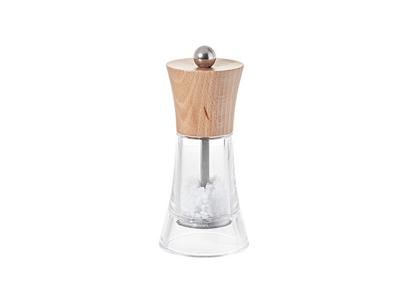 Moulin Sel Flamenco - 13cm - Bois Naturel & Translucide