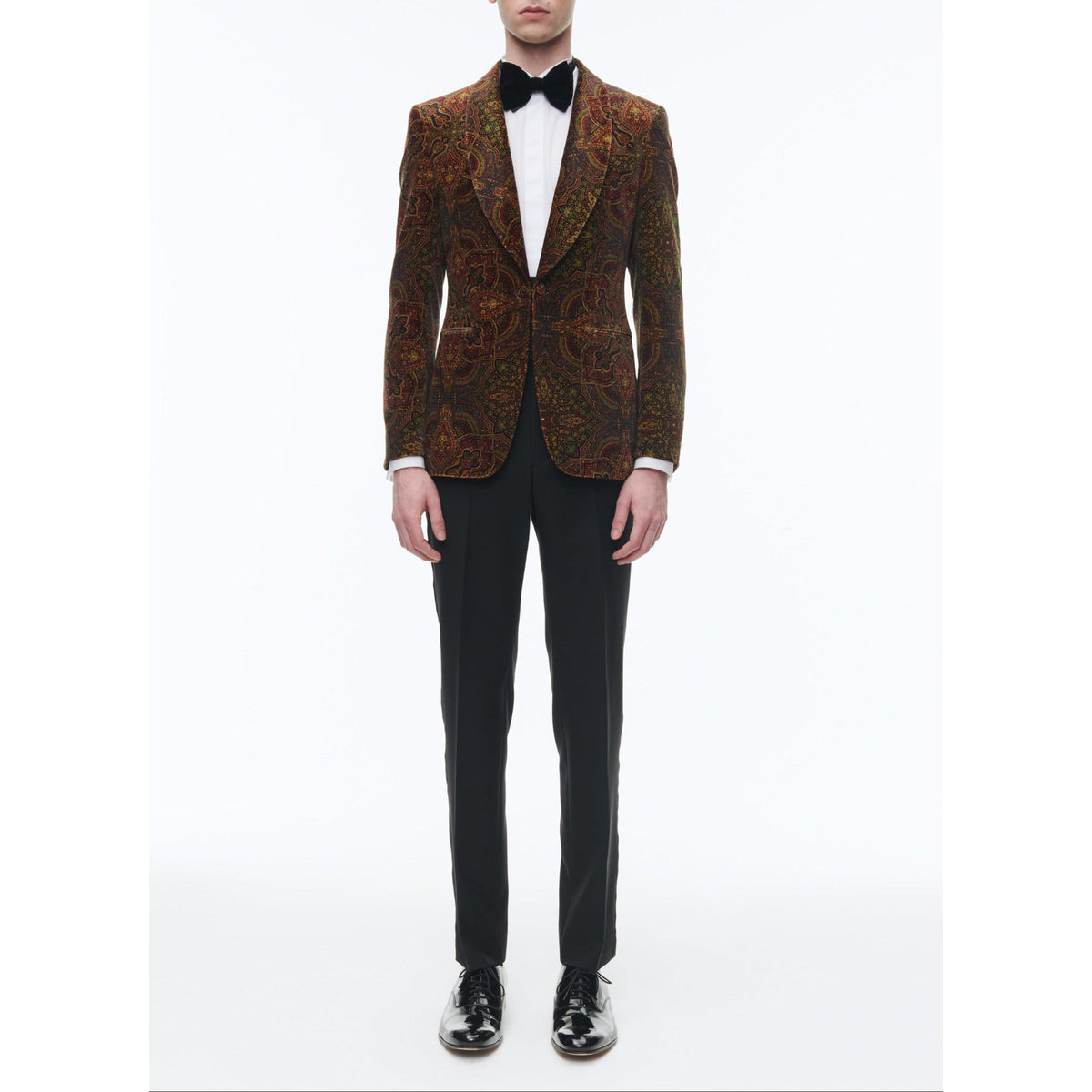Traje De 2 Piezas Ajustado De Terciopelo - Ámbar