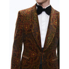 Traje De 2 Piezas Ajustado De Terciopelo - Ámbar