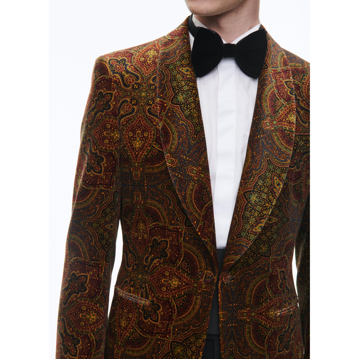 Traje De 2 Piezas Ajustado De Terciopelo - Ámbar