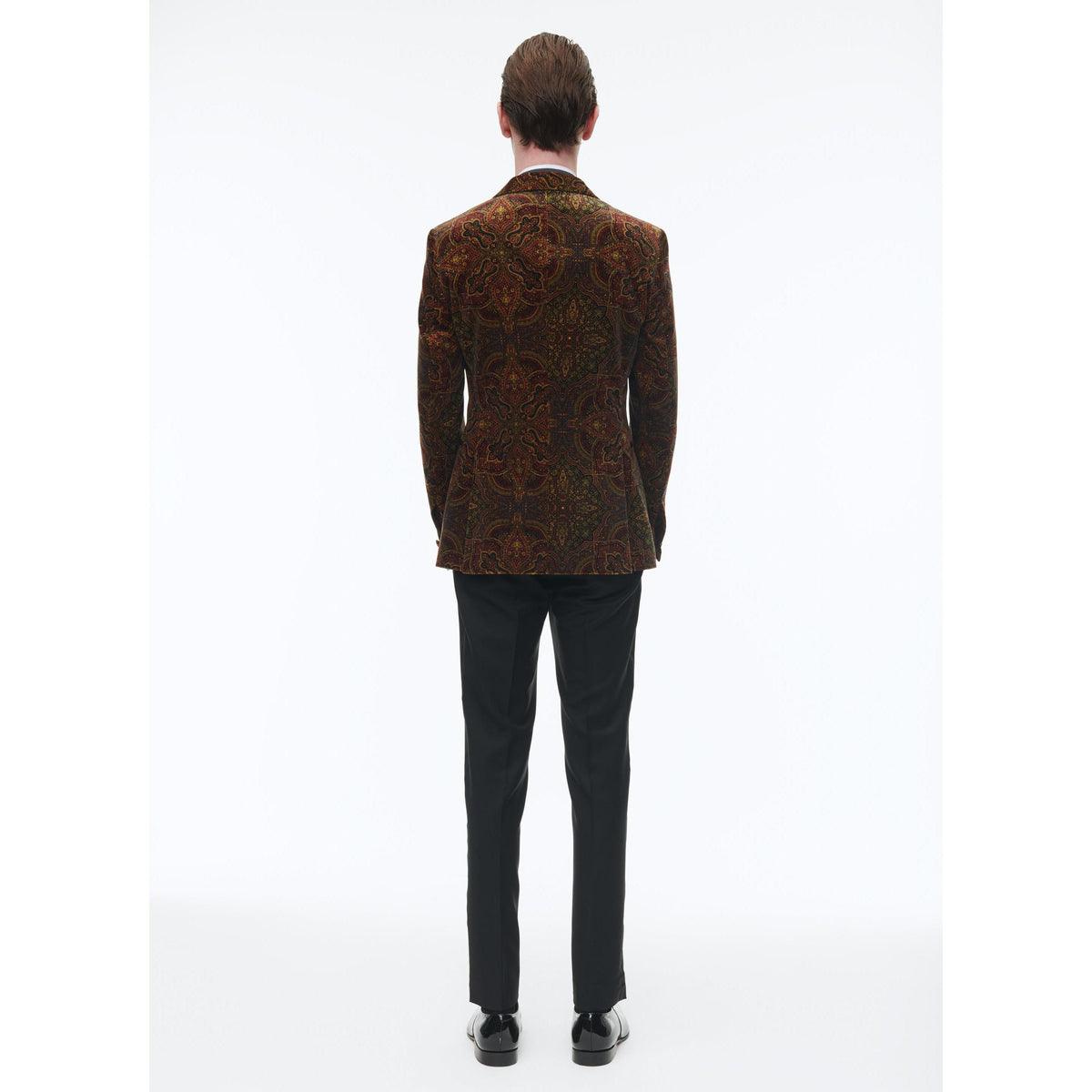 Traje De 2 Piezas Ajustado De Terciopelo - Ámbar