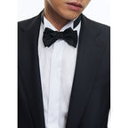 Fitted Wool Faille Tuxedo - Navy Blue