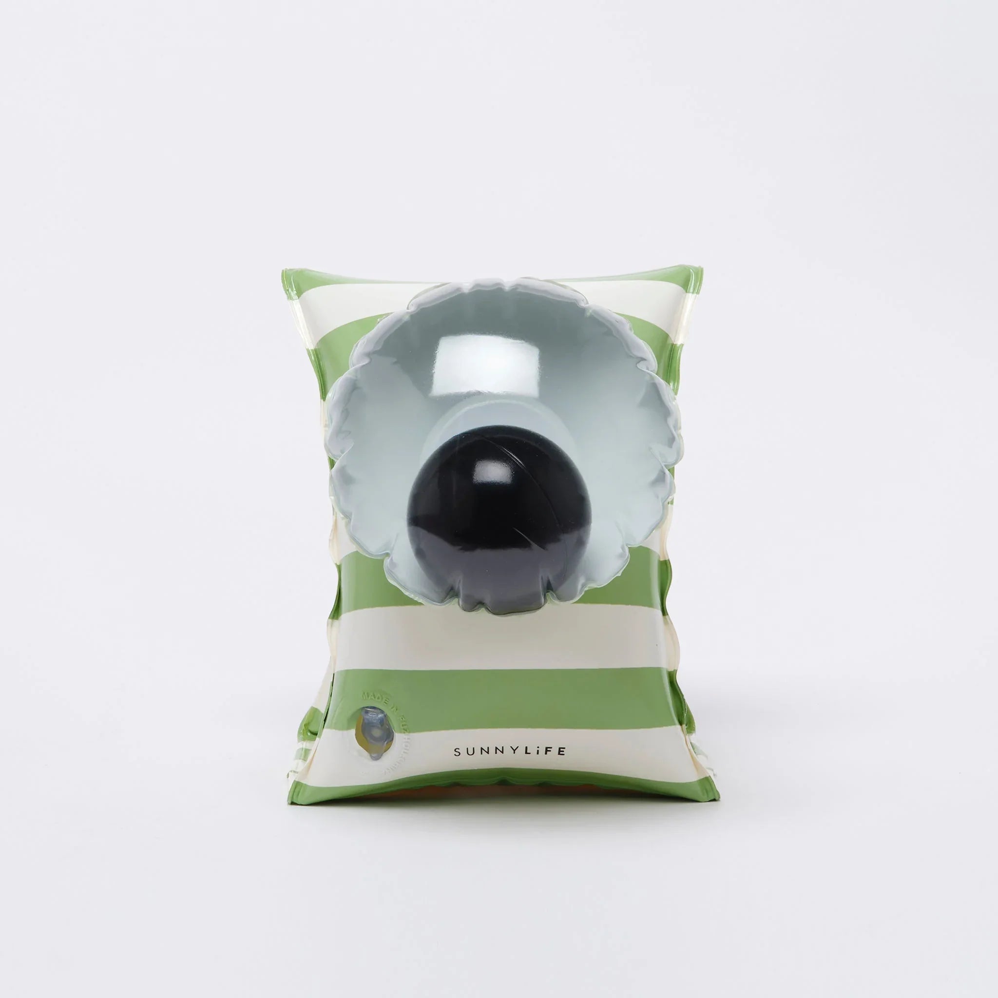 Shark Tribe Khaki Armbands - Green Background Print