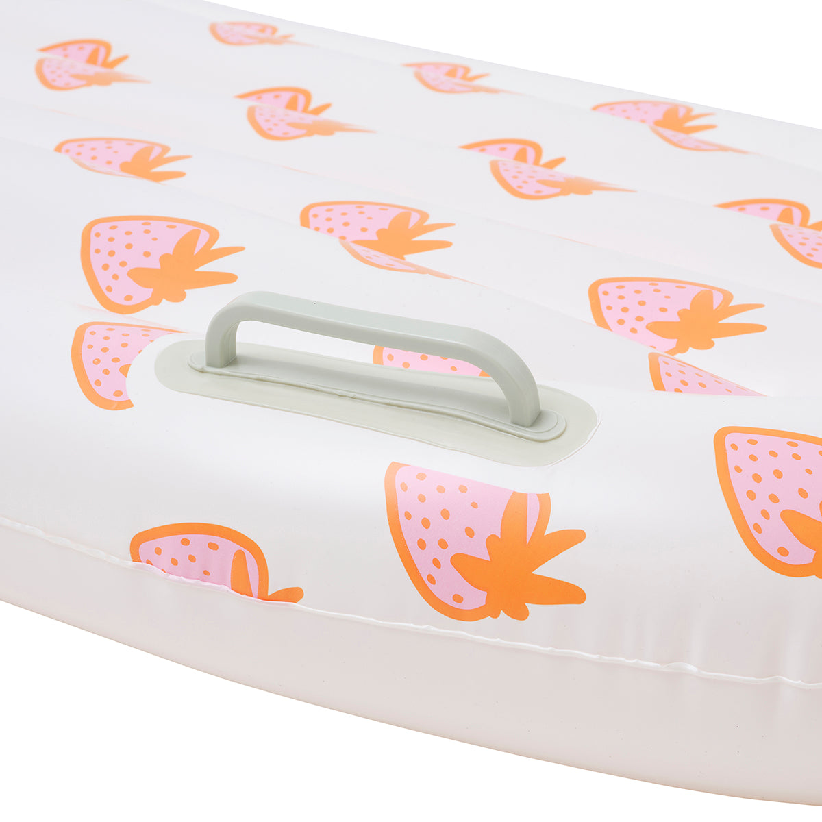 Sea Seeker Strawberry Children's Floating Bodyboard - White Background Print