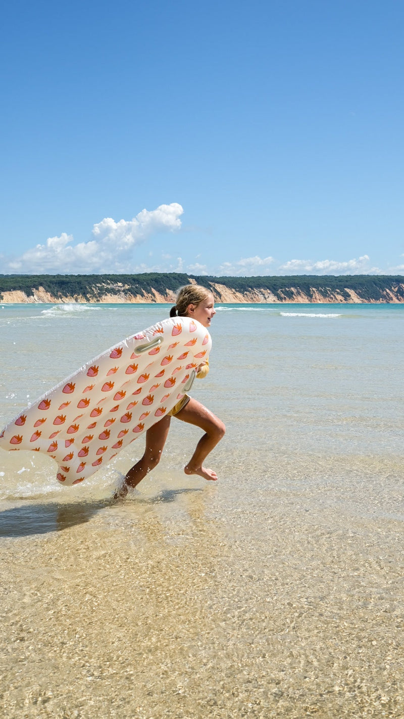 Body Surf Flottant Sea Seeker Strawberry Enfant - Imprimé Fond Blanc