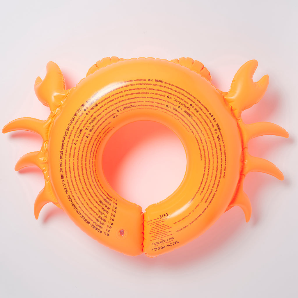 Bouée pour Enfant Sonny la Créature Marine Orange Fluo
