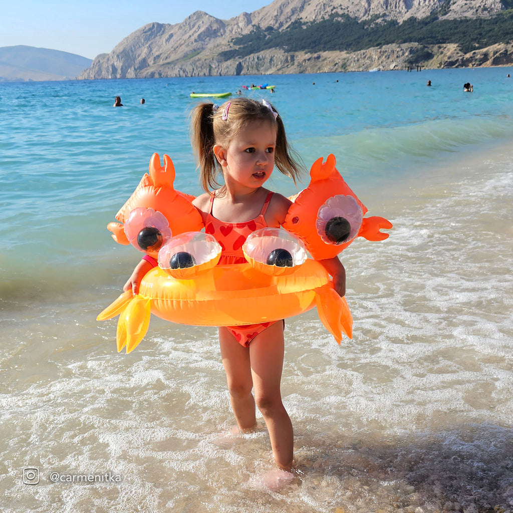 Bouée pour Enfant Sonny la Créature Marine Orange Fluo