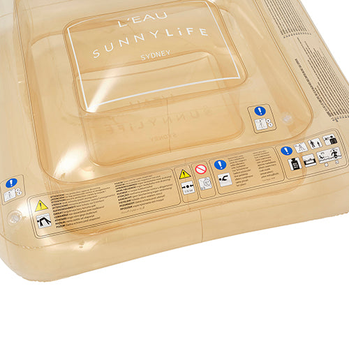 Adult Champagne Scented Floating Mattress - Gold