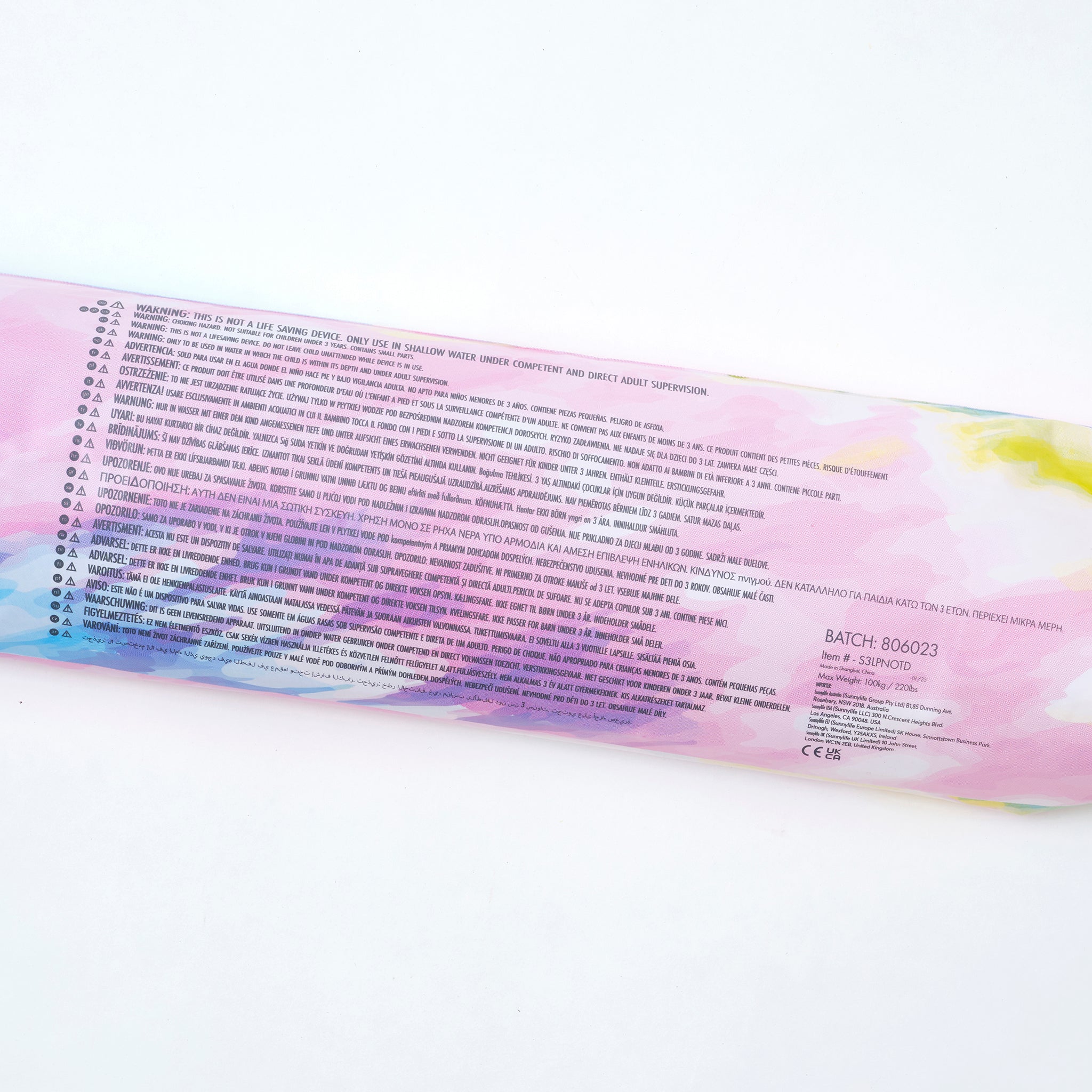 Ensemble de 2 Nouilles de Piscine Tie-dye Sorbet