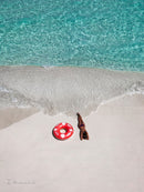 Adult Coral Float - Red and White Print