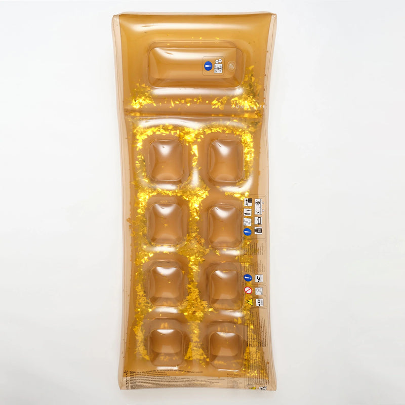 Matelas Flottant Disco Adulte - Or Paillettes