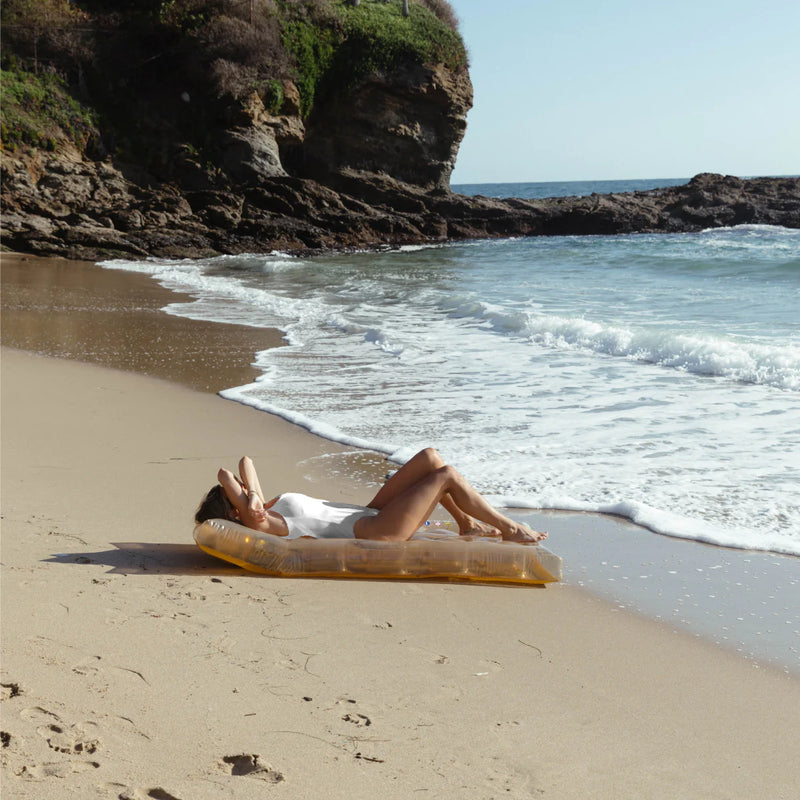 Matelas Flottant Disco Adulte - Or Paillettes