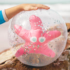 Ballon de Plage Gonflable 3D Rose Trésor de L'Océan