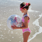 Ballon de Plage Gonflable 3D Rose Trésor de L'Océan