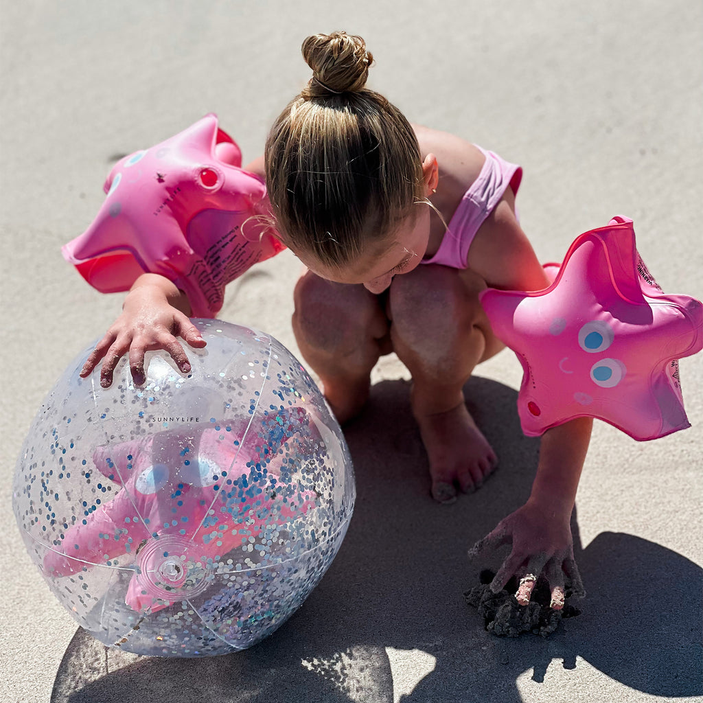 Ballon de Plage Gonflable 3D Rose Trésor de L'Océan