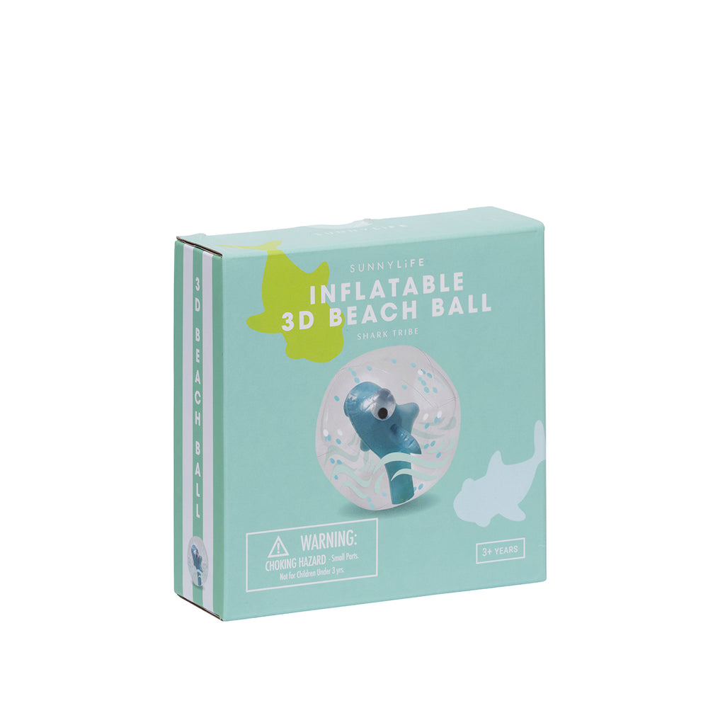 Ballon Gonflable 3D Shark Tribe - Transparent Et Bleu