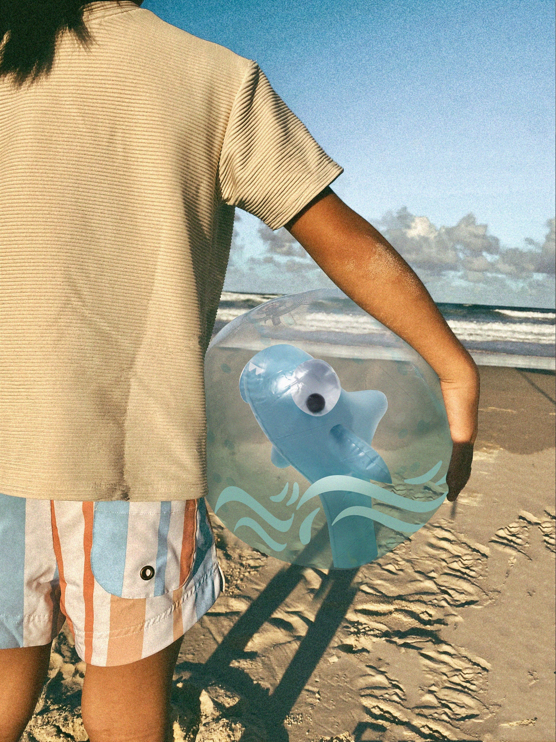 Ballon Gonflable 3D Shark Tribe - Transparent Et Bleu