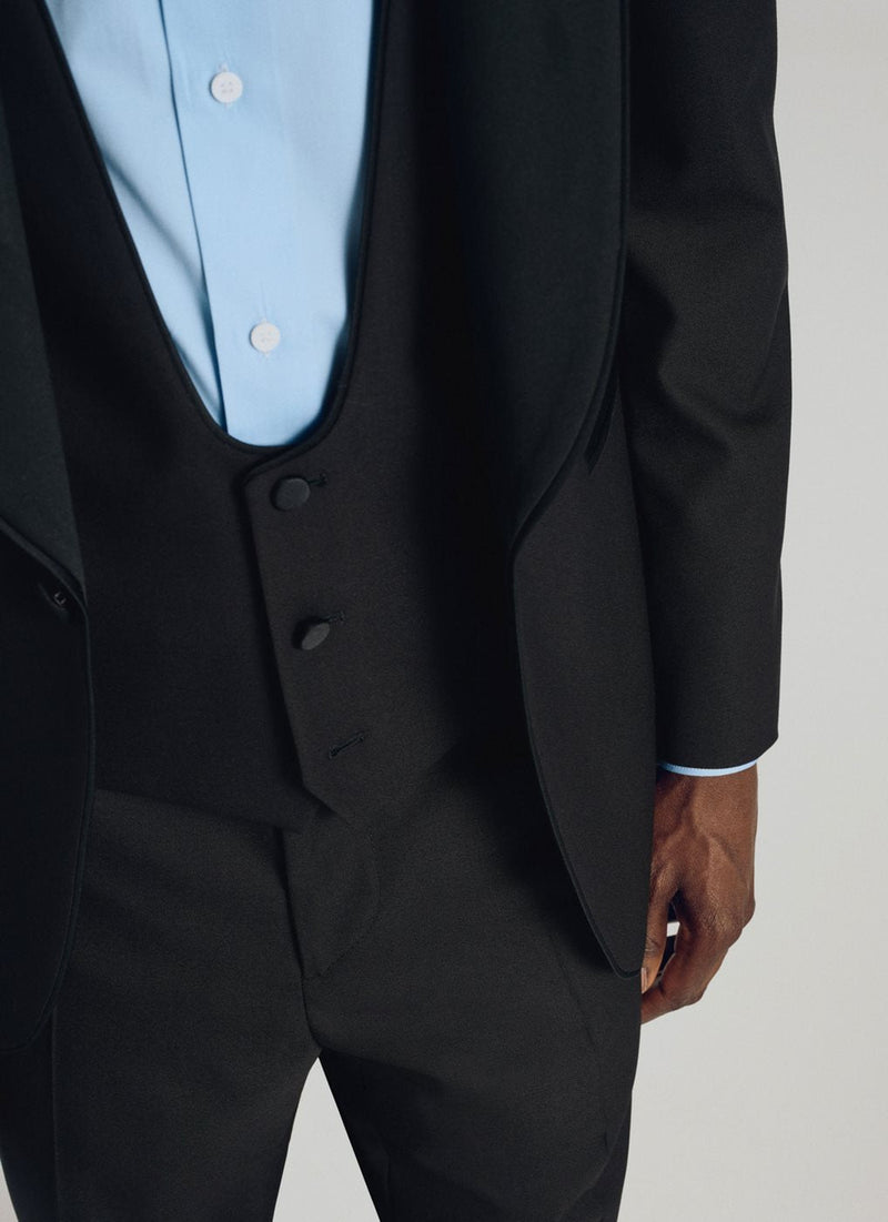 Fursac - Esmoquin de lana de 3 piezas - Negro - Hombre