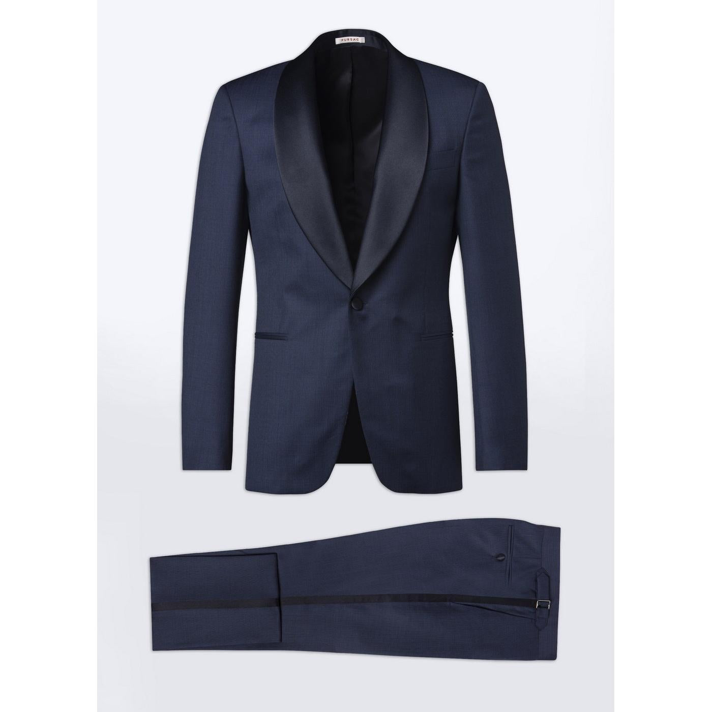 Fursac - Traje 2 Piezas de Lana con Micro Dibujo - Carbono