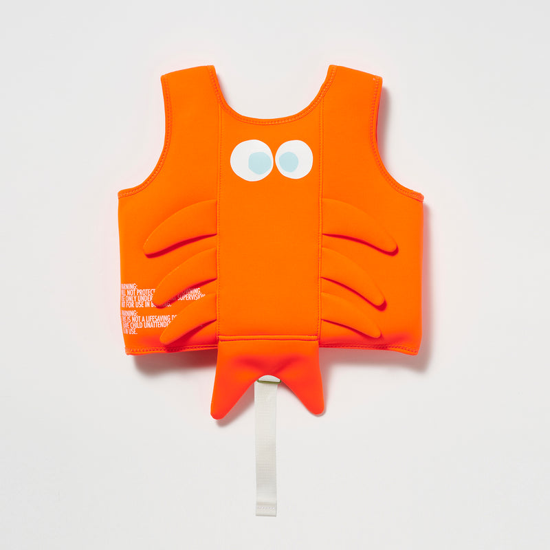 Swimming Vest 1-2 Sonny The Sea Creature Fluo Orange