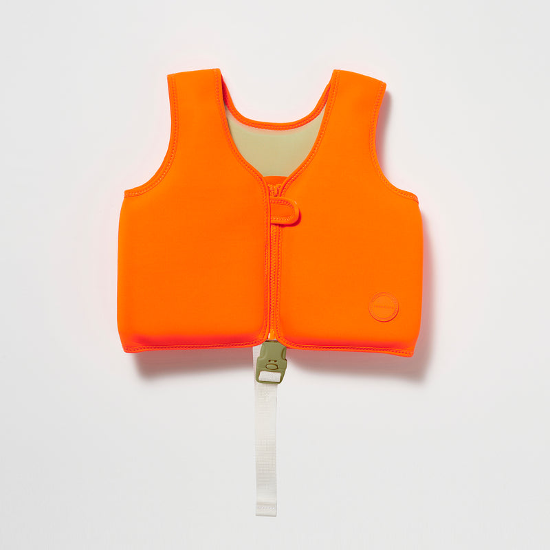 Swimming Vest 1-2 Sonny The Sea Creature Fluo Orange