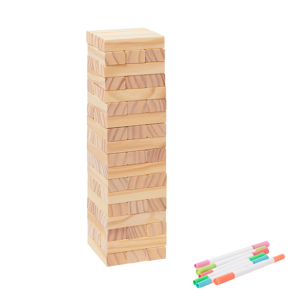 Jeu Jumbling Tower Coloriable - Imprimé Fond Marron
