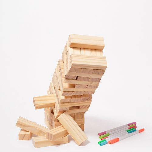 Jeu Jumbling Tower Coloriable - Imprimé Fond Marron