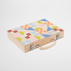 Jeu De Backgammon En Bois - Imprimé Fond Marron