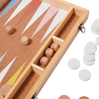 Jeu De Backgammon En Bois - Imprimé Fond Marron